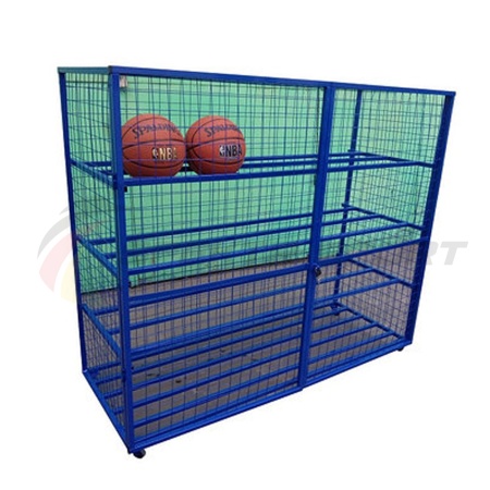 Купить Стеллаж для хранения мячей и инвентаря передвижной металлический (сетка) Цельносварной в Чаплыгине 