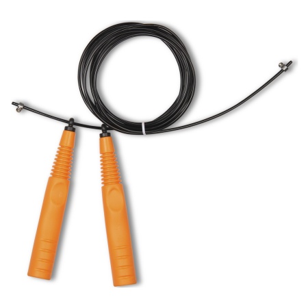 Купить Скакалка высокооборотная Кроссфит стальной шнур в оплетке 2.9 м чёрно-оранжевая в Чаплыгине 